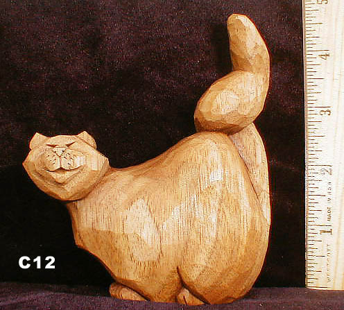 cat carving 12